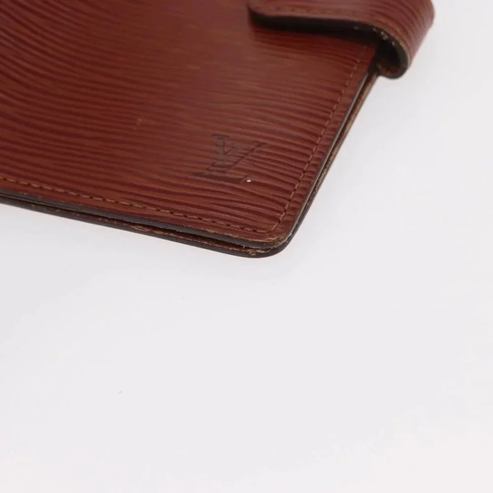 LOUIS VUITTON Epi Agenda PM Day Planner Cover Brown